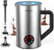 Milk Frother, Morpilot Montalatte Elettrico in Acciaio Inossidabile, 6 in 1 Funzione, Capacità 150ml Cappuccino o 350 ml Latte Caldo