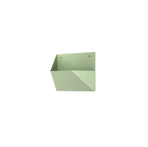 Moranduzzo - Jardinera Arlecchina moderna de pared de chapa galvanizada, diseño Roberto Giacomucci, huerto vertical interior/exterior, fabricado en Italia, línea Signora Flaim (verde, 44 x 21 x 31 cm)