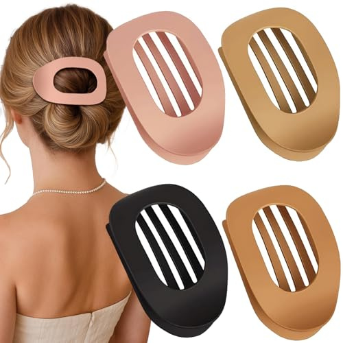 Barrettes en forme de bec de canard GiftGem, pinces à cheveux plates, antidérapantes, maintien solide, conviennent pour cheveux épais, fins, lisses ou bouclés, barrettes confortables et élégantes mat