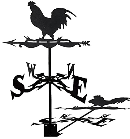 Banderuola segnavento in Metallo, banderuola segnavento, indicatore di direzione del Vento retrò da Giardino con Montaggio sul Tetto, Gatto e Topo creativi in Acciaio Inossidabile per Decorazioni