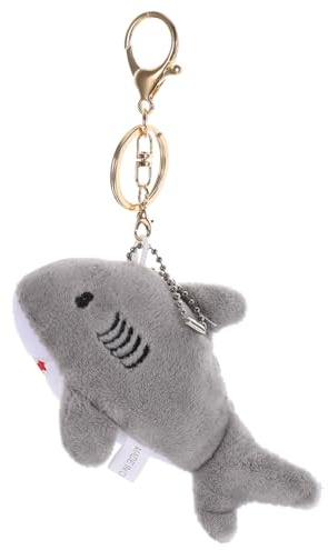 GARIOUANS Plüsch Schlüsselanhänger Hai Wasserdichter Anhänger für Taschen und Rucksäcke Süßes Deko Accessoire mit Schlüsselring für mit Goldenem Clip