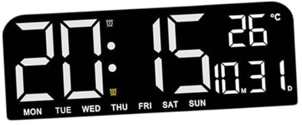 Sharplace Digitale Badezimmeruhr, Dusch-Timer mit Alarm, wasserdichte Uhren für Badezimmer, Küchen-Timer-Uhren, Thermometer-Hygrometer-Wanduhr, Schwarzweiß