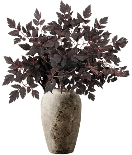 Avoik Künstliche Pflanzen Herbstdeko, 4 Stück Kunstpflanzen Herbstblätter Zweige Faux Künstliche Blättern 65cm Dekozweige Kunstpflanze für Thanksgiving Halloween Herbstfest Tisch Hause Dekoration