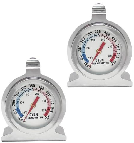 Thermomètre de réfrigérateur 2 pièces Thermomètre de four facile à lire Congélateur à cadran 2 '' avec crochet et support Température du réfrigérateur Aucune batterie requise pour la maison, les res