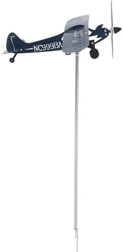 BUTIFULSIC Banderuola Segnavento Aereo in Ferro Blu per Giardino e Stufa Design Elegante, Facile Installazione e Stile Decorativo Unico per Esterni
