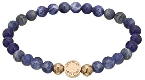 LIEBESKIND BERLIN Damen Beads Armband – Armschmuck aus Edelstahl und Halbedelsteinen - Schmuckstück und Talisman zugleich – elastisch, handgefertigt, modisch, vielseitig kombinierbar