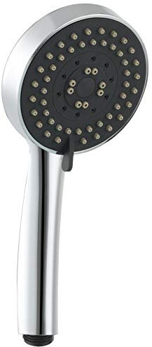 Tecmolog Duschkopf Kunststoff 5 Strahlarten Handbrause Dusche Ohne Schlauch, Chrom, BS144C