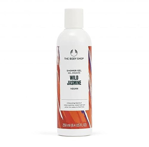 The Body Shop Wild Jasmine Gel de Ducha Vegano Hidratante y Energizante Gel de Ducha con Fragancia de Jazmín Indio, Hojas de Violeta e Iris Blanco 91% Ingredientes Naturales, 250 ml