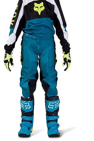 Fox Racing Pantalón de Motocross 180 Nitro para jóvenes, Azul Maui, 28 para Niños