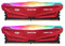 【RGB DDR4 RAM】 GIGASTONE Game Pro 16Go Kit(2x8Go) DDR4 3200MHz PC4-25600 CL 16-20-20-40 Intel XMP 2.0 AMD Ryzen 1.35V UDIMM 288pin UnbuffeRouge Non ECC Mémoire Haute Performance pour PC Bureau-Rouge