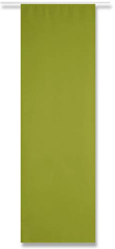 Arsvita Flächenvorhang Blickdicht - Schiebegardine in BxL 60x245cm (Grün) - inkl. Beschwerungsstange und Paneelwagen - Vorhang mit Klettband