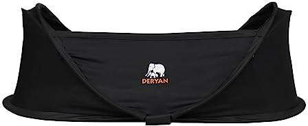 Deryan Infant Baby Bed Pop Up - Cama de viaje para bebé, desde el nacimiento hasta los 1,5 años, ligera y compacta, se instala en 2 segundos incluyendo mosquitera y bolsa