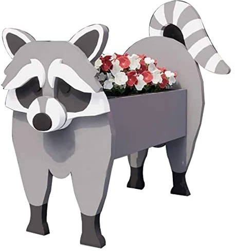 LIBOOI Tier Pflanzgefäß Pflanztöpfe, Niedliche Tier Pflanzen Behälter Halter für Garten Blume Kaktus Luftpflanzen Outdoor Dekorationen Rechteckige Pflanze Blumentöpfe Dekor