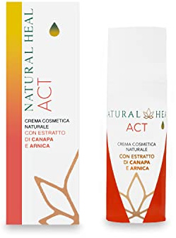 NATURAL HEAL ACT Pomata Antinfiammatoria Forte, Crema Con Estratto Di Arnica E Canapa Terapeutica Cbd Antinfiammatorio Naturale E 100% Made In Italy, Antidolorifico Per Distorsioni, Traumi E Artrite