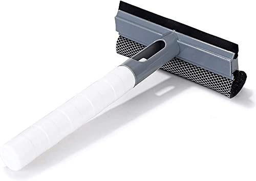 Bianriche Window Cleaner Squeegee,Sponge scraper dual purpose with Wiper Shower Squeegees Washer Windshield Cleaner Brush with Scrubber Spray Bottle -1PC