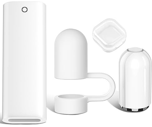 USB-C auf Apple Pencil Adapter(Bluetooth Pairing Unterstützen) und Pencil Kappe iPencil Magnetische Ersatzkappe & Kappenhalter,Lade Pencil Adapter Kappe Zubehör Set für Apple Pencil 1st Gen iPad 10th