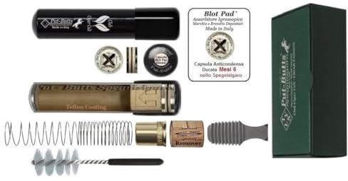 Put-Butts Spegnisigaro Made in Italy Mod. L080 Cult Singolo - Interno Teflon Lubrificante, Capsula Blot Pad 6 M con Tappo Visore-Accessori Premium portasigari Toscani e Aromatizzati-Nero Metallizzato