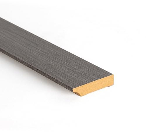 Bildershop-24 Fußleiste/Sockelleiste für Wandpaneele Dekowa in Eiche Grau 230 x 8 x 1,8 cm