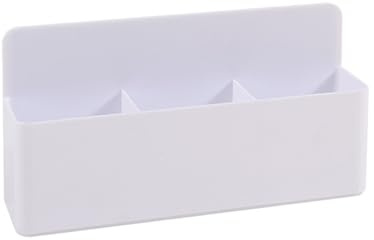 MEISO Magnetischer Stiftehalter, Markerhalter Magnetstifthalter, Stifte Organizer, Magnetische Aufbewahrungsbox mit 3 Fächern für Kühlschränke, Whiteboards und andere magnetische Oberflächen (Weiß)