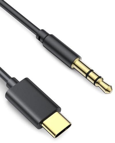 AGPTEK USB C auf Audio Aux Kabel, 1,2 m Typ C auf 3.5mm DAC HiFi Stereo Kopfhörer Auto kompatibel für MP3, PC, Lautsprecher, iPhone, iPad, Samsung Galaxy, Huawei, Heim/Auto Stereos | Audio-Adapter für iPhone 15/15Pro Max, Samsung Galaxy S23/S22/S21, Huawei P40/P30, Xiaomi, MP3-Player, Tablet