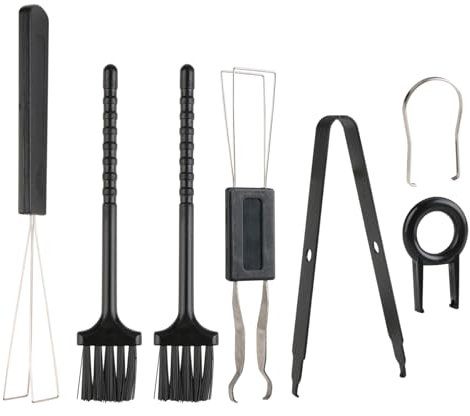 7 Peças Completo de Extractores de Teclas Incluye Extrator de Chaves escovas para Teclado Pinças para Teclado, Herramientas Esenciales para Mantenimiento y Limpieza Profunda para Teclados Mecánicos