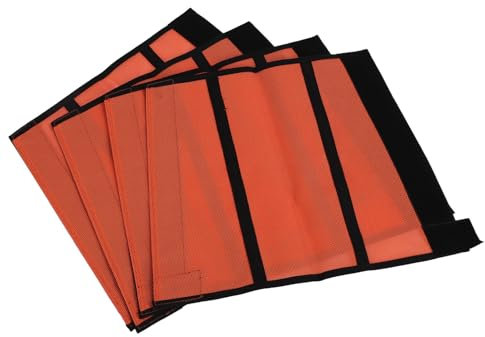 YDuupxe Pferde-Fliegen-Leggings, Feinmaschige Pferde-Fliegen-Gamaschen, 4 Stück, Schützend, Reißfest, Verhindern Trampeln Beim Weiden von Pferden (ORANGE)