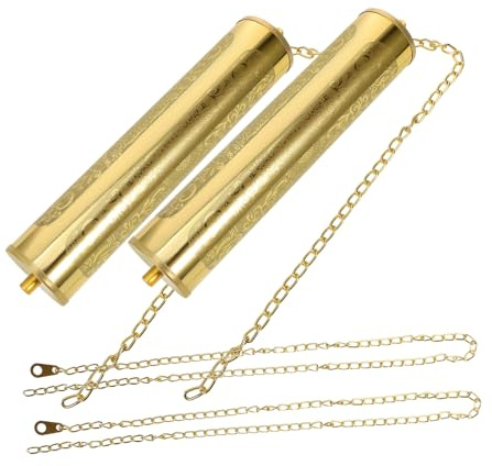 POPETPOP Kettengewicht für Standuhren aus Aluminiumlegierung, Gold, 1 Satz | Ersatzkette für Wanduhren, Klassisch und Elegant, Büro und Zuhause, Passend für Uhrzubehör