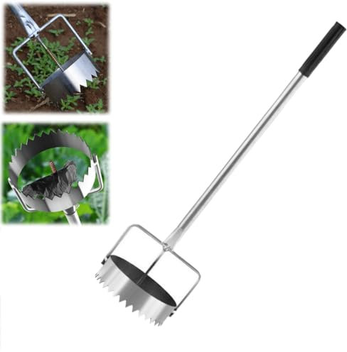 Forature per scavare film di pacciamatura per piante, 2025 nuovo strumento per fori per film di pacciamatura, tappo per zolle in acciaio inossidabile, fioriera per bulbi per scavare, strumento