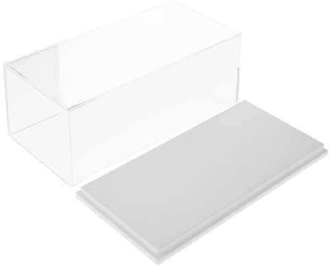 CVUTOVO Acryl Vitrine Displaybox aus Acryl für 1:64 Modellautos Transparente Aufbewahrungsbox Staubdicht Spielzeugautos Display Organisationskoffer 11,6 X 5,5 X 5,2cm