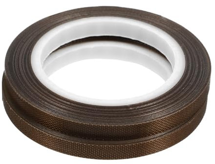 Ipetboom Cinta de Alta Temperatura Marrón Ptfe 2 Rollos Fibra de Vidrio