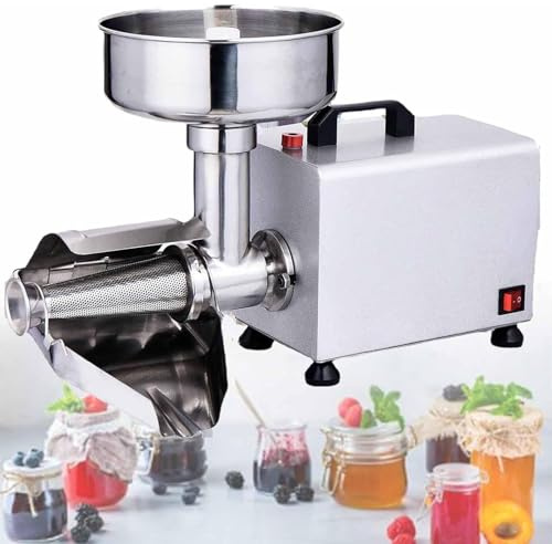 Passapomodoro Elettrico Colino elettrico per alimenti e salse in acciaio inox, spremiagrumi per frutta e marmellata, per conservare puree, salse e altro, 220 V.