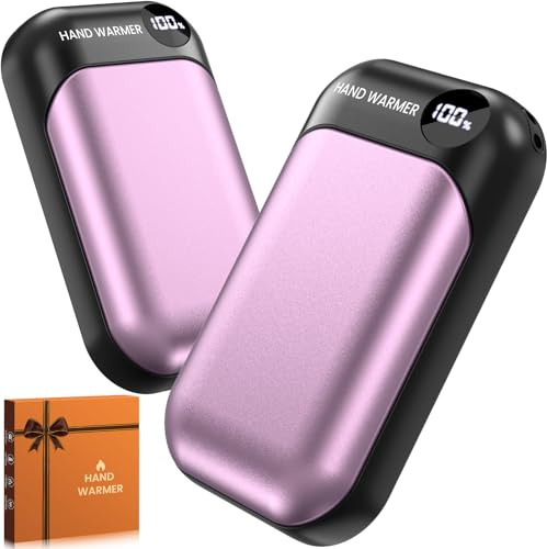 Chauffe Main Rechargeable 2 en 1, 6000mAh Chauffe Main Électrique avec 4 Niveaux et Chauffage Rapide 3s. Chaufferette Reutilisable Main, Cadeaux Noël pour L'extérieur/Camping/Chasse