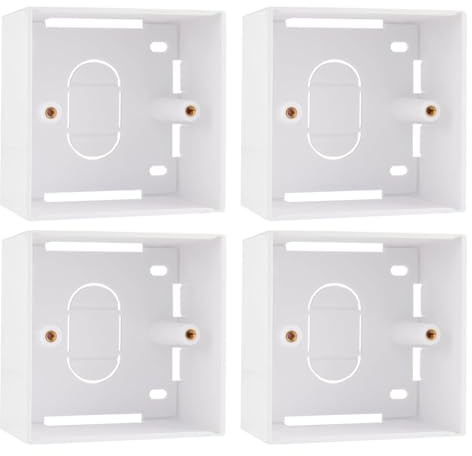 lrgnixs Ethernet Socket Back Box for Faceplates,Single Gang Ethernet Wall Socket Box for Ethernet Cable Network Sockets(4Pcs, 45mm)