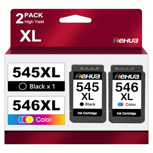 PG -545 CL-546 PG-545XL CL-546XL Cartouches d'imprimante Compatibles pour Canon 545 Noir 546 XL pour Canon Pixma TS3350 TS3150 TR4551 MX495 TR4550 MG2550s MG2555s TS3151 MG3050 MG2950 (Noir, Couleur)