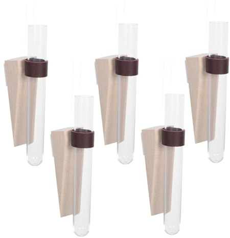 Milisten 5pcs Wall Hanging Propagation Vase Hydroponic Test Tube Plant Holder for Small Spaces Dual-purpose Plant Care and Stylish Home Decor Easy Maintenance Terrarium Display