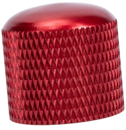 Gatuida Lautstärkeregler Metall Knopf für E-gitarre Bass Potentiometerkappen Ersatzteil Rot Hutform Musikinstrument Zubehör