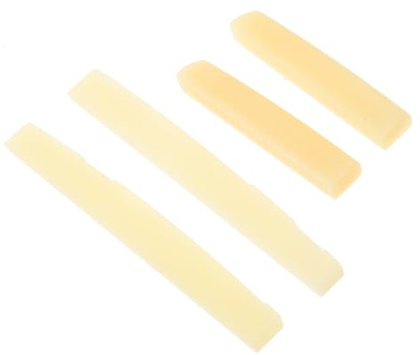 Gitarren Knochensteg und Sattel für Folk Gitarren, 2 Satz | 43 Mm Oberteil, 74mm Unterteil, Gewölbte Form, Verstellbare Saitenhöhe