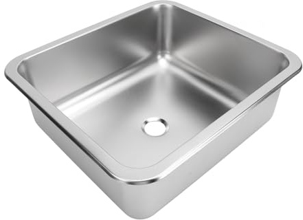 SEAFRONT Lavello da Cucina per, Vasca Singola Sottopiano in Acciaio Inossidabile 304, Lavabo da 15,75 X 14,17 X 5,91 Pollici con Scarico Pretagliato per Campeggio all'aperto per Barche per