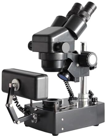Microscope de Poche Microscope stéréo Professionnel à Zoom binoculaire Gem, grossissement 10-40X, éclairage supérieur/inférieur/latéral Portable
