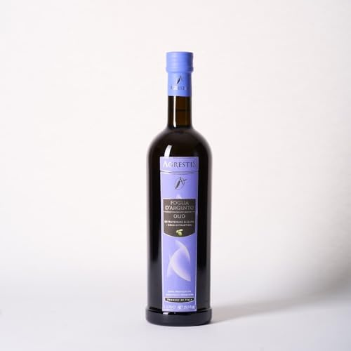 6 x 750 ml - Foglia D’Argento - Olio Extravergine di Oliva - Estratto a Freddo - Prodotto Tipico Siciliano - Bottiglia da 750 ml - Agrestis