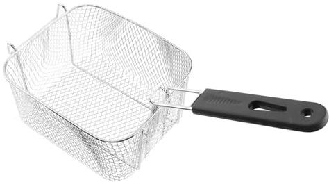 Gadpiparty Cestello per Friggere e Grande Capacità in Inossidabile con Manico Removibile Setaccio a Argento per Cottura e Presentazione Alimenti