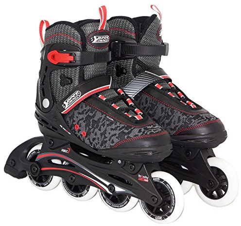 BEST SPORTING Inline Skates, Größe verstellbar mit ABEC 7 Carbon Kugellager, Inliner für Teenager und Erwachsene, Größe: 37-38