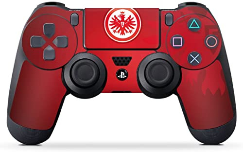 DeinDesign Skin kompatibel mit Sony PlayStation 4 PS4 Controller Folie Sticker Eintracht Frankfurt Offizielles Lizenzprodukt Wappen