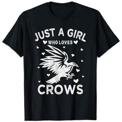Vintage Retro Style Just A Girl Who Loves Crows T-Shirt