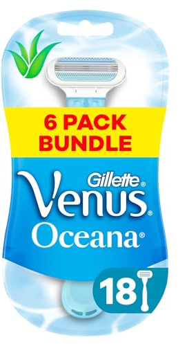 Gillette Venus Oceana , 6x3 Pack Women's Disposable Razors ( 18 Razors)