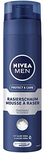 3x Nivea Protect & Care Rasierschaum Aloe Vera für eine angenehme Rasur je 200ml