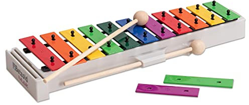 Betzold Musik - Sopran-Glockenspiel, bunte Metall-Klangplatten Musikinstrument für Kinder