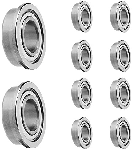 10 Stück F688 ZZ Flanschkugellager 8 mm x 16 mm x 5 mm doppelt geschützte Rillenkugellager für DIY, Drehbänke, Motoren, 3D-Drucker, verschiedene mechanische Geräte, etc.