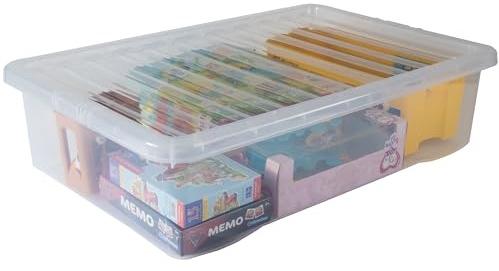 #11 1x Aufbewahrungsbox mit Deckel 46L 72x48x18cm transparent stapelbar