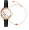 Ted Baker Ammy Hearts Black Leather Strap Watch & Rose Gold Sweetheart Bracelet Box Set (Model: BKG0282009I), Black, One Size, Ammy Hearts Leather Strap & Bracelet Gift Set